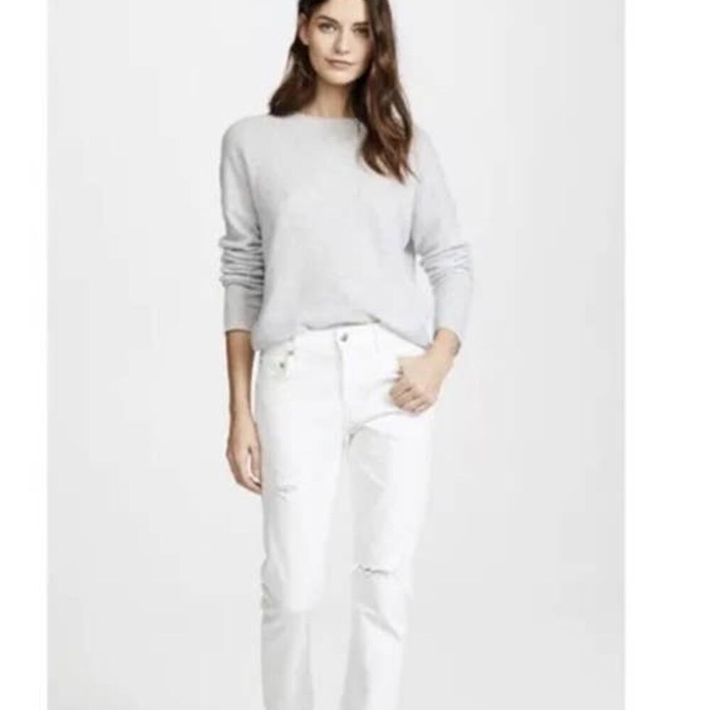 AGOLDE Isabel Mid Rise Slim Straight White Prism Jeans NWT 25